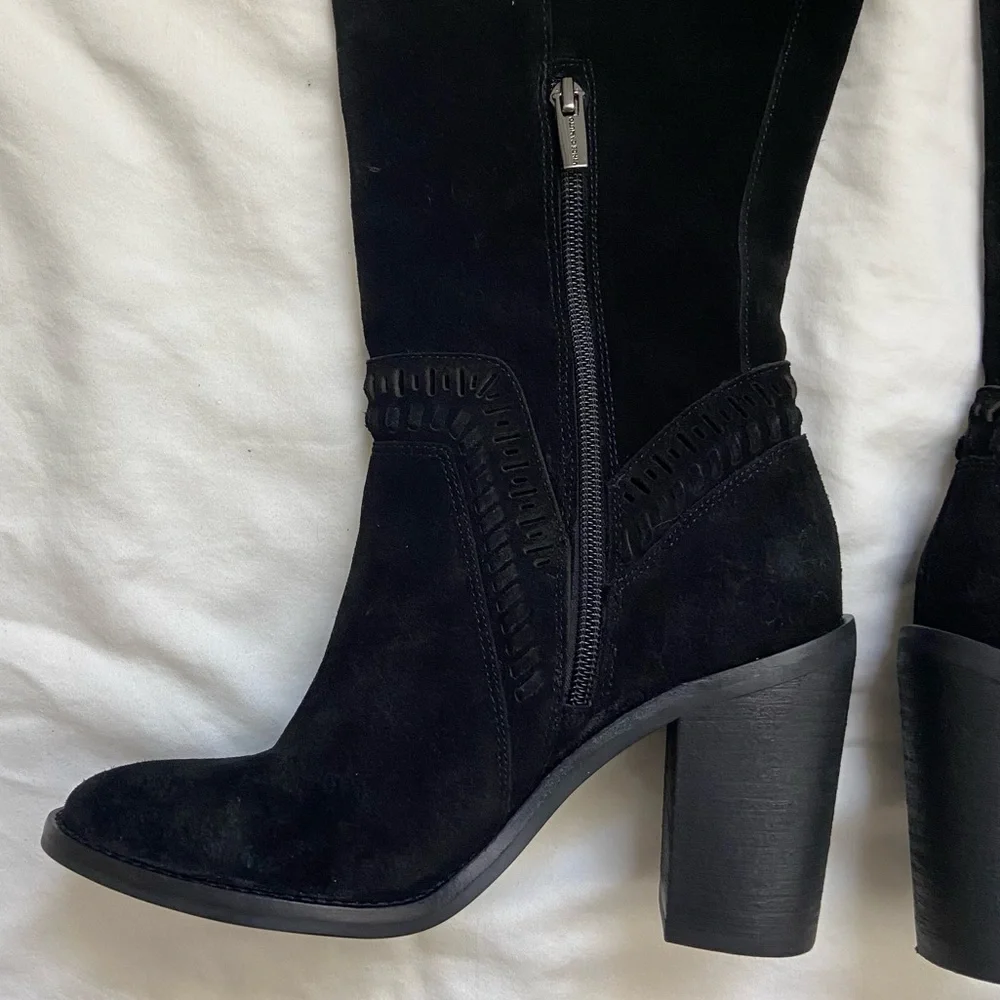 Vince Camuto Madolee Black Suede Over the Knee Boot